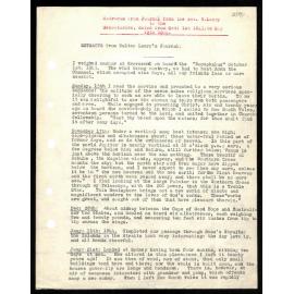 Journal extracts to Secretaries from Rev. W. Lawry