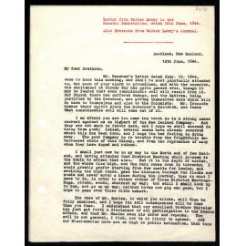 Letter and journal extracts to General Secretaries from Walter Lawry