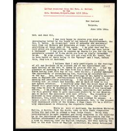 Letter to Rev. Beecham from Rev. J. Buller