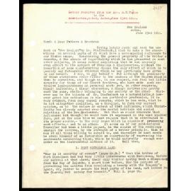 Letter to Secretaries from Rev. H. H. Turton