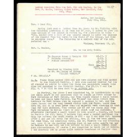 Letter to Rev. E. Hoole from Rev. Gideon Smales