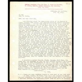 Letter to Rev. E. Hoole from Rev. W. Woon