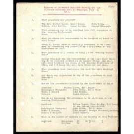 Minutes, Annual Meeting, Northern Division to Secretaries from James Buller