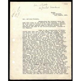 Letter to General Secretaries from John Whiteley