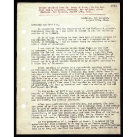 Letter to Rev. John Hobbs from Mr. Henry H. Lawry