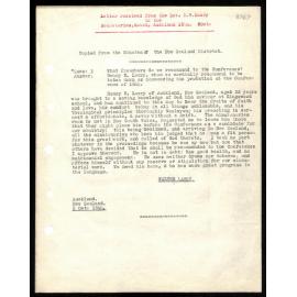 Minutes of New Zealand, to Secretaries from Rev. Walter Lawry