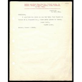 Letter to Messrs. Farmer and Scott, London, from Rev. Walter Lawry