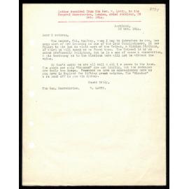 Letter to General Secretaries from Rev. W. Lawry
