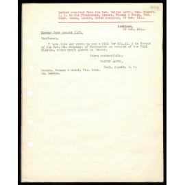Letter to Treasurers, Farmer and Scott, London from  Rev. W. Lawry