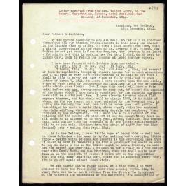 Letter to General Secretaries from Rev. Walter Lawry