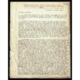 Letter to General Secretaries from Rev. Walter Lawry