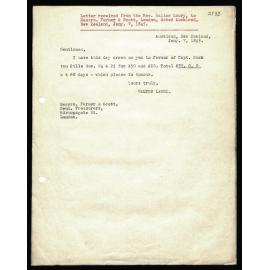 Letter to Messrs. Farmer and Scott from Rev. Walter Lawry
