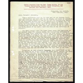 Letter to General Secretaries from Rev. James Wallis