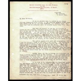 Letter to Secretaries from Rev. W. Lawry