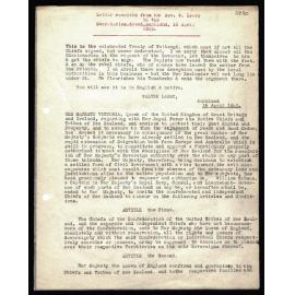 Letter to Secretaries from Rev. W. Lawry