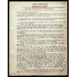 Speech “The Governor’s Address to the Chiefs at Waimate” with notes by Walter Lawry