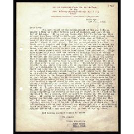 Letter to Rev. W. Lawry from Rev. W. Woon