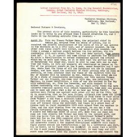 Letter to General Secretaries from Mr. W. Woon