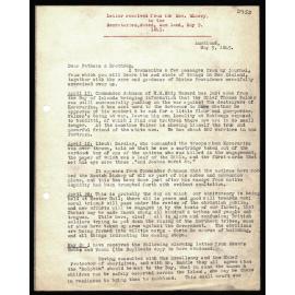 Letter to Secretaries from Rev. W. Lawry