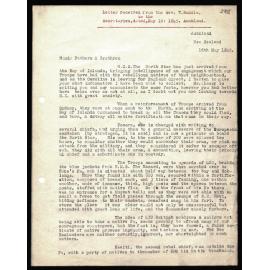 Letter to Secretaries from Rev. T. Buddle
