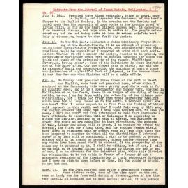 Journal extracts to Secretaries from James Watkins