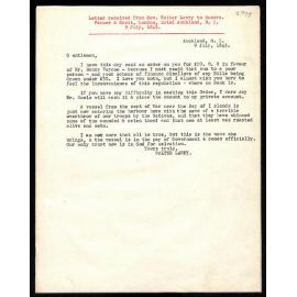Letter to Messrs. Farmer and Scott from Walter Lawry