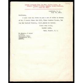 Letter to Messrs. Farmer and Scott from Rev. Walter Lawry