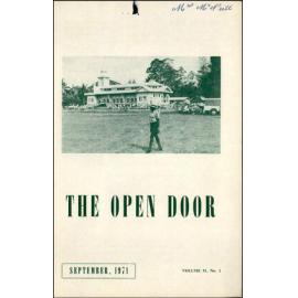  The Open Door - The Missionary Organ of the Methodist Church of New Zealand - Vol. 51 No. 2 (September, 1971)
