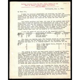 Letter to Rev. E. Hoole from Rev. James Watkins