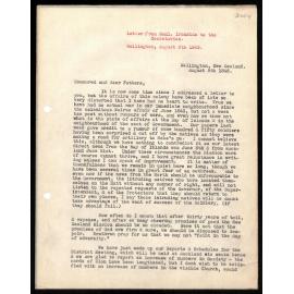 Letter to Secretaries from Saml Ironside