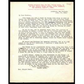 Letter to Rev. Elijah Hoole from Rev. Walter Lawry