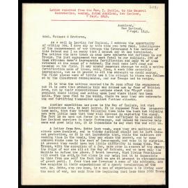 Letter to General Secretaries from Rev. T. Buddle