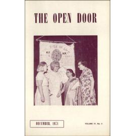  The Open Door - The Missionary Organ of the Methodist Church of New Zealand - Vol. 51 No. 3 (December, 1971)