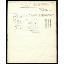 Letter to Farmer and Scott from Rev. Thos Buddle