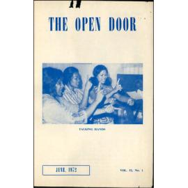  The Open Door - The Missionary Organ of the Methodist Church of New Zealand - Vol. 52 No. 1 (June, 1972)