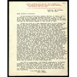 Letter to General Secretaries from Rev. Thomas Buddle