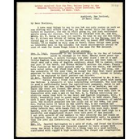 Letter to General Secretaries from Rev. Walter Lawry