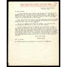 Letter to Rev. Elijah Hoole from Rev. W. Lawry
