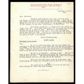 Letter to Secretaries from Rev. W. Lawry