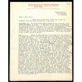 Letter and journal to Secretaries from Rev. H. H. Turton