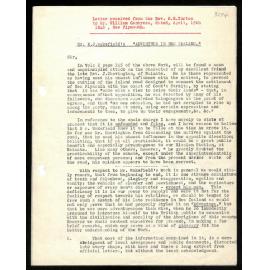 Letter re E. J. Wakefield’s Adventure in New Zealand, to Mr. William Gantress from Rev. H. H. Turton