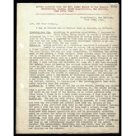 Journal extracts to General Secretaries from Rev. James Buller
