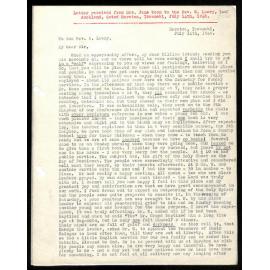 Letter to Rev. W. Lawry from Mrs J. Woon
