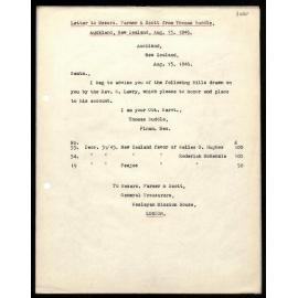 Letter to Messrs. Farmer and Scott from Thomas Buddle