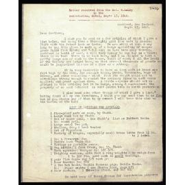Letter to Secretaries from Rev. W. Lawry
