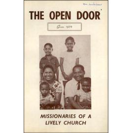  The Open Door - The Missionary Organ of the Methodist Church of New Zealand - Vol. 54 No. 1 (June, 1974)