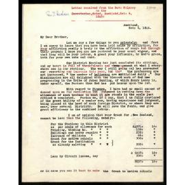Letter to Rev. J. Beecham from Rev. W. Lawry