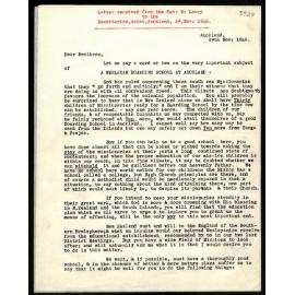 Letter to Secretaries from Rev. W. Lawry