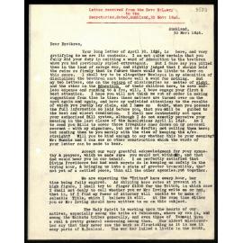 Letter to Secretaries from Rev. W. Lawry