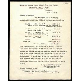 Letter to Messrs. Farmer and Scott from James Watkin